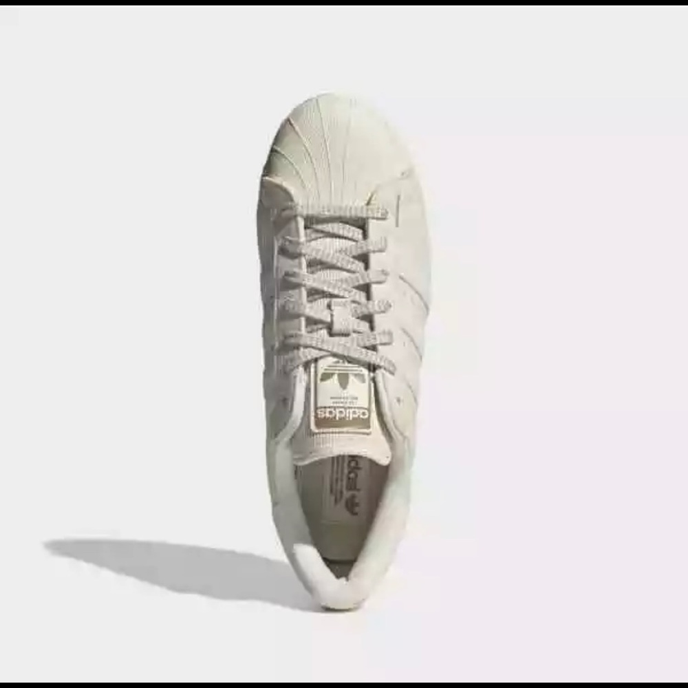 ADDIDAS superstar crème nondyed size 10 NEW (GY8800)